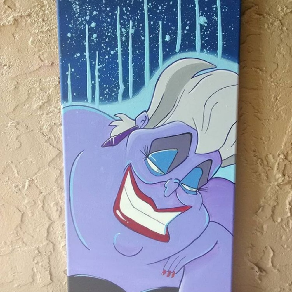 Ursula canvas painting the little mermaid